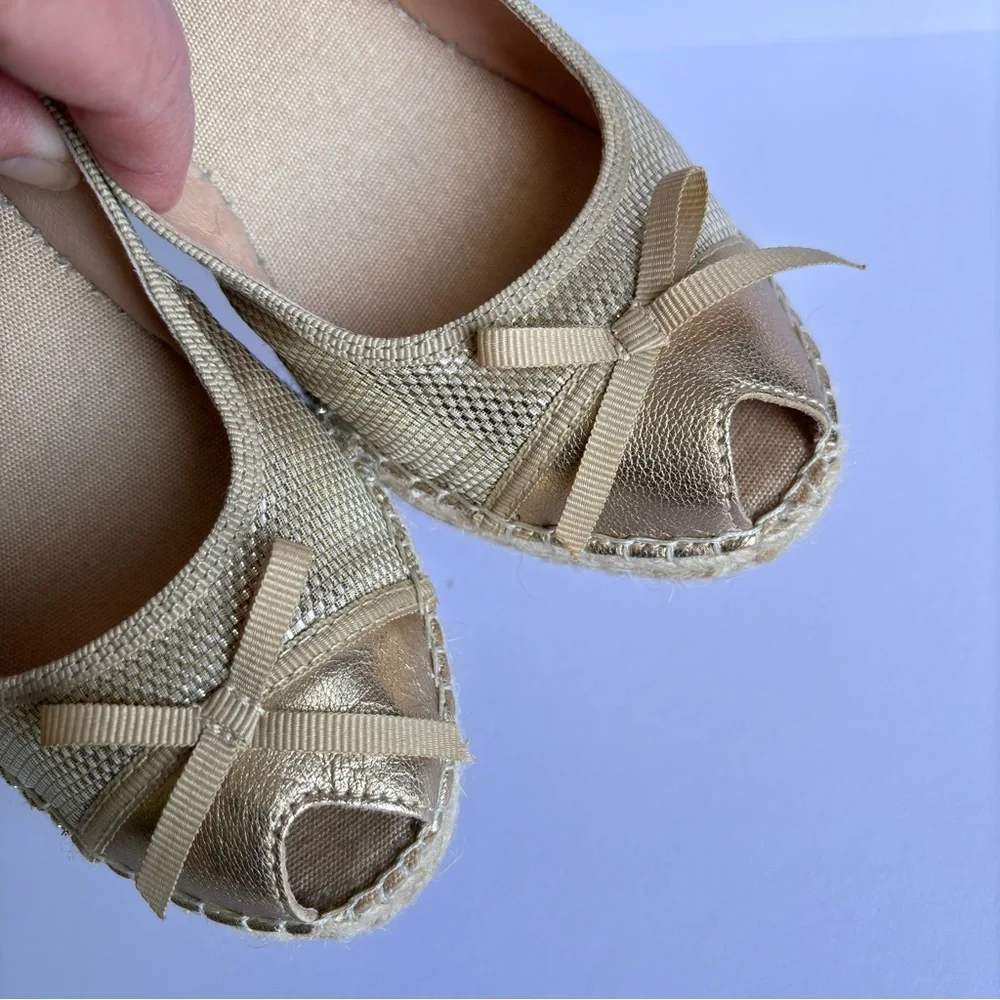 Vidorreta Sling Back Espadrille Wedges Peep Toe Size US 6 EU 36